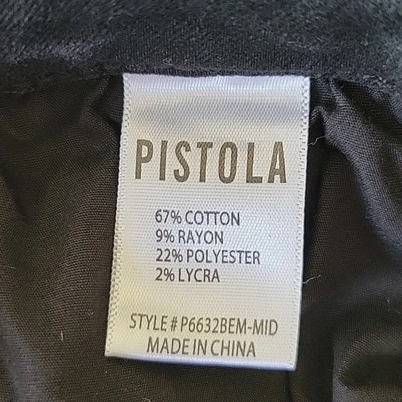 Pistola Midnight Black High Rise Skinny Stretch Jeans Indie Grunge NWT Sz 31 - Picture 8 of 9